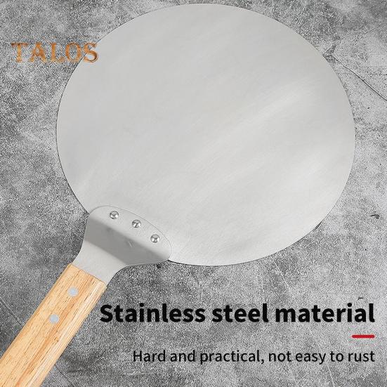 Lopatka na pizzu z nerezové oceli Velká kulatá lopatka Kuchyňská trouba Špachtle na pizzu Široký povrch Bezpečné nástroje na pečení pro domácí restaurační pekárnu