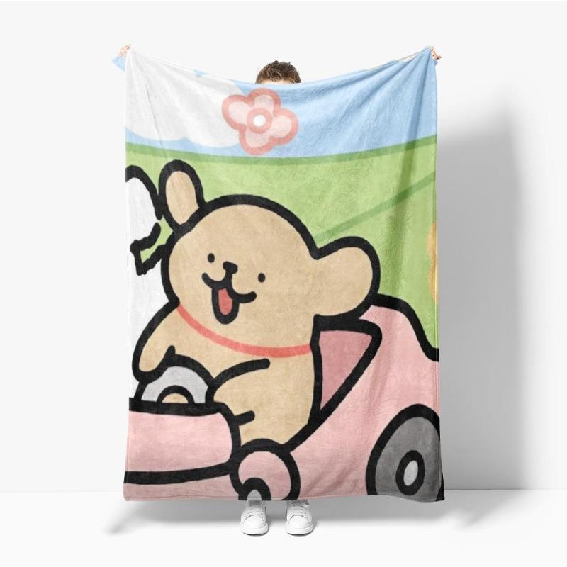 

Cute Line dog Series Couple Blanket Cartoon Print Warm Flannel Soft Home Travel Bed Blanket couple lover children Birthday Gift 75x90cm