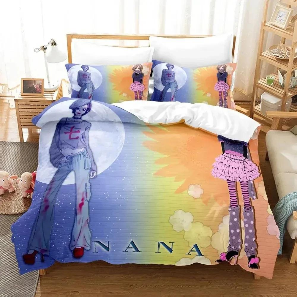 Anime Nana Bettwäsche Set Jungen Mädchen Twin Queen Size Bettbezug Kissenbezug Bett Kinder Erwachsene Mode Heimtextilien Anpassbar