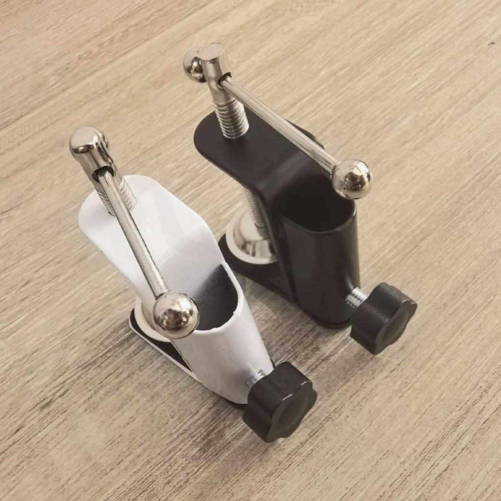 Metal I-Beam Clamp Phone Stand with Strong Vise Grip and Desk Lamp Clip