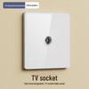 Smart White Glass 2-Gang Switch Panel, Single Fire, Voice-Controlled, Mijia APP Compatible.