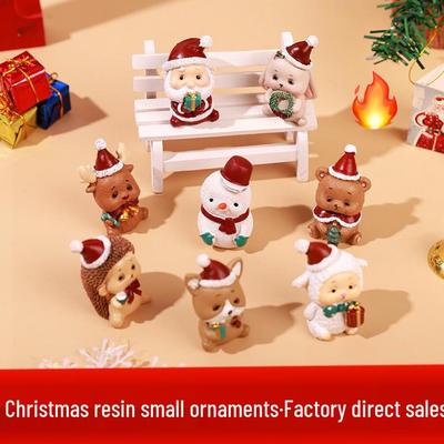 Mini Décorations de Noël: Décorations Mignonnes de Noël de Dessin Animé Père Noël, Bonhomme de Neige, Arbre dans Boîte Aveugle