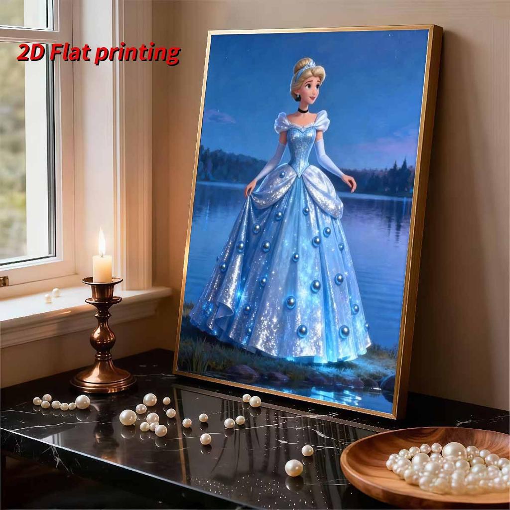 Disney Cinderella Pearl Engraving Painting A Handmade Pearl Embroidery Artwork for Christmas Featuring Both Gift and Home Decoration Design Functions