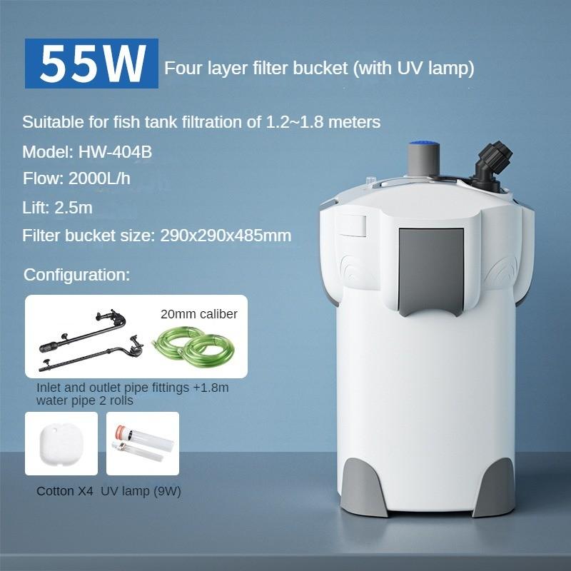 Găleată Filtru Acvariu Silențios Nivel Scăzut Apă Filtru Extern Baril Echipament de Filtrare pentru Purificarea Apei Acvariului