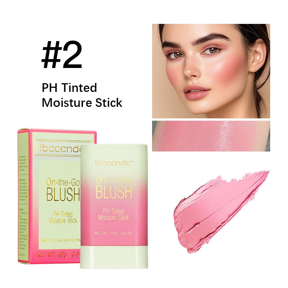 Farveskiftende Roterende Rouge, Contouring Rouge Rouge, Naturlig Nude Makeup Mat Rouge Stift