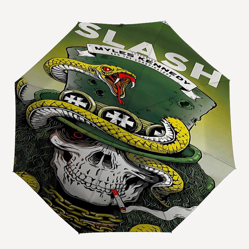 

1pc Snake Skull Automatic Open,Windproof, Compact Travel Umbrella, Gift for Birthday, Christmast93076