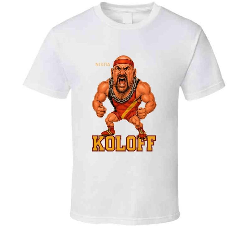 Nikolai Koloff Retro Wrestling Caricature Unisex T-Shirt XL