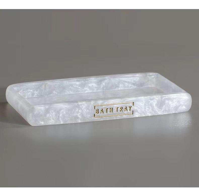 Hotel-Style Refillable Pump-Action Hand Sanitizer Bottle and Bathroom Shelf Tray Set