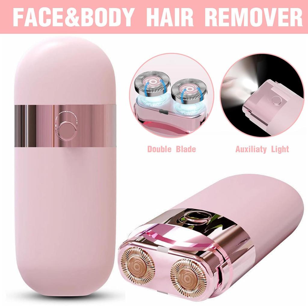 Portable Mini Electric Razors for Women Mustache Epilator Leg Bikini Body Hair Trimmer Painless Facial Hair Removal Shaver Tool
