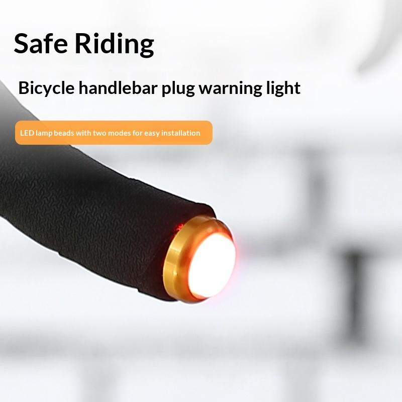 1 Coppia Luce Manubrio Bici Segnalatore di Svolta per Ciclismo LED Tappi Estremità Manubrio Luci Indicatori Accessori Bicicletta