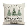 Letter Christmas Pillow Nordic Style Cushion Linen Print Colorful Bedside Pillow