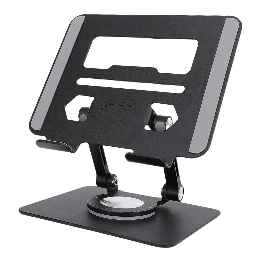Tablet Stand with 360 Degree Rotating Base Double Rod Adjustable Support Bracket for 5.8 to 12.9 Inch Tablets