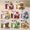 City Streetscape Building Blocks: Coffee Cola Convenience Store Models & Ornaments for Kids