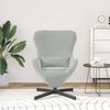 Egg Chair Light Grey 63 x 73 x 90 cm Velvet
