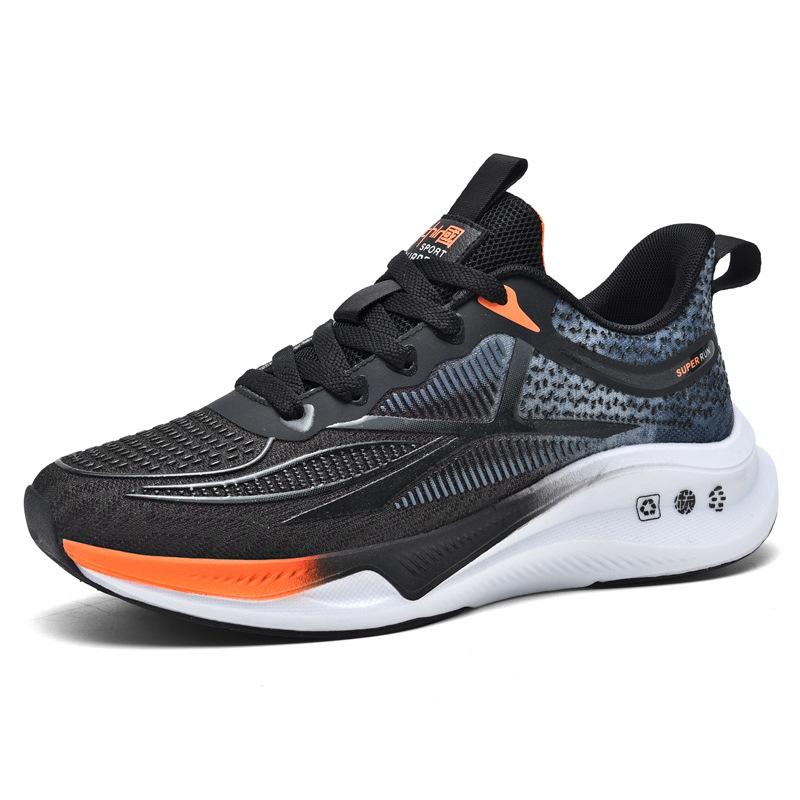 

2025 foreign trade summer breathable shock absorption mesh running shoes men s body carbon plate shock absorption lightweight sports shoes tide 44
