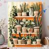 3D Perlenmalerei-Set Topfpflanzen-Design Rahmenlos DIY Perlenkunst Leinwand Freizeit Handgemachtes Bastelset für Schlafzimmer Wanddekoration