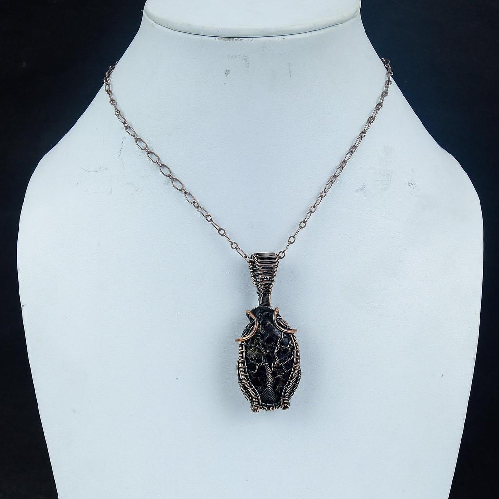 Dragon Blood Jasper 999 Copper Wire Wrapped Pendant, Handmade Gemstone Pendant Jewelry, Gifts For Wife Brand New Pendant
