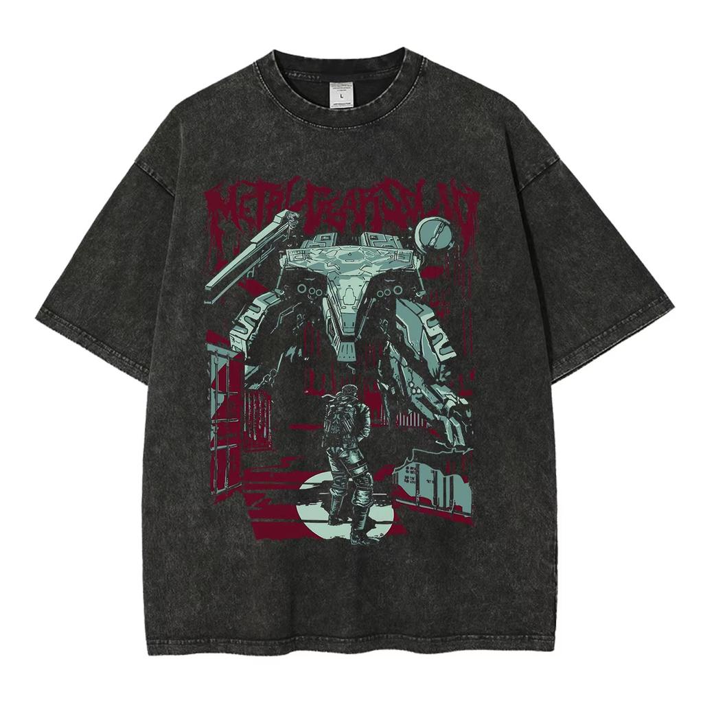 GAME MGS5 Metal Gear Solid V The Phantom Pain Venom Snake T-shirt Y2K Men Women Casual Retro T Shirt Hip Hop Streetwear Oversized T-shirt