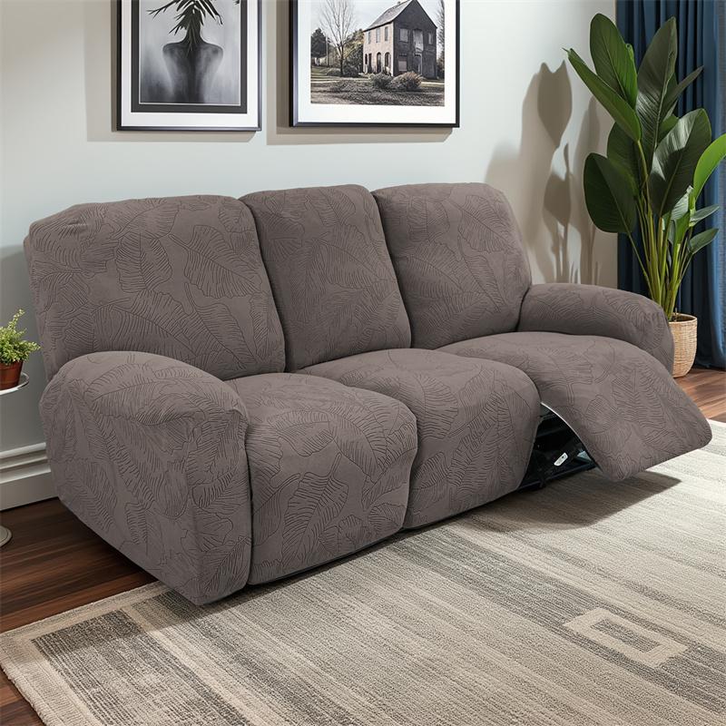 1/2/3 Seater Split Recliner Sofa Covers Jacquard Stretch Armchair Slipcover Lounge Recliner Chair Cover for Living Room