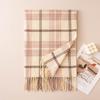 Retro British imitation cashmere plaid scarf, warm in autumn and winter, scarf shawl, commuting versatile couple