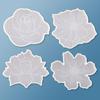 4pcs Silicone Flower Coaster Resin Casting Mold Tray Cup Mat Epoxy Craft DIY