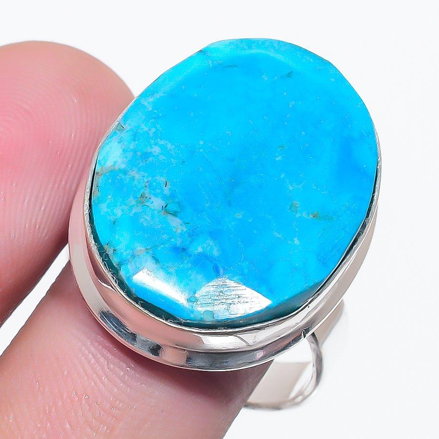 Arizona Turquoise Gemstone 925 Sterling Silver Jewelry Ring Size 9.5