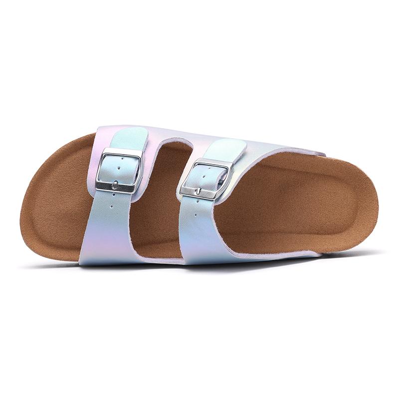 Fashion Smile Women Summer Soft Nonslip Sandals Fashion Cork Sandals Outdoor Vacation Beach Sandals Pool Walking Thong Cushion Sandals