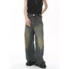 BeatStreet Summer Men Baggy Jeans Vintage American Style Straight Wide Leg Denim Pants Casual Trousers
