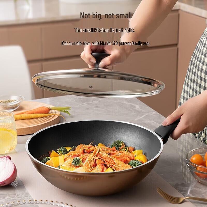 ASD 32cm Non-stick Flat Bottom Wok