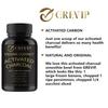 Organic coconut charcoal capsules, coconut shell charcoal, nutritional supplement, all-natural, suitable for adults.