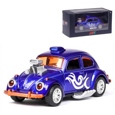 1/36 Maßstab Druckguss Spielzeugfahrzeuge Käfer Modifiziertes Oldtimermodell Auto Legierung Pull Back Sammlung Spielzeugautos Modell Geschenke