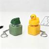 Ente und Frosch Tastatur Fidget Spielzeug Schlüsselanhänger, Frosch Fidget Clicker mit LED-Licht, Stressabbau- und Angstsensor-Spielzeug für Erwachsene