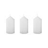 Bath Set Teacher Gifts Mother's Day For Women European Style Pointed Ivory Large Round Column Candles 3PC