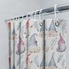 Watercolor Gnomes Shower Curtain Nordic Style Home Decor Waterproof Fabric Bathroom Accessories For Kids Room Decoration Pink Wh