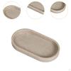 Lotion Bottle Organizer Tray Multipurpose Sleek Oval Shape Vanity 20x10cm for Makeup Brushes
