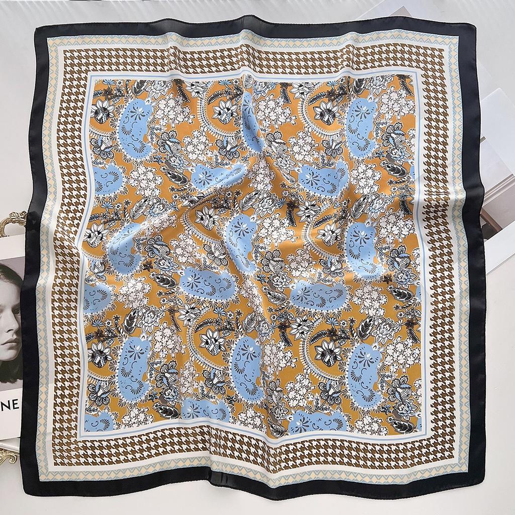 Spring and Summer Graffiti Flowers 71 * 71 Square Scarf Travel Sunscreen Headscarf Practical High-end Scarf for Mother