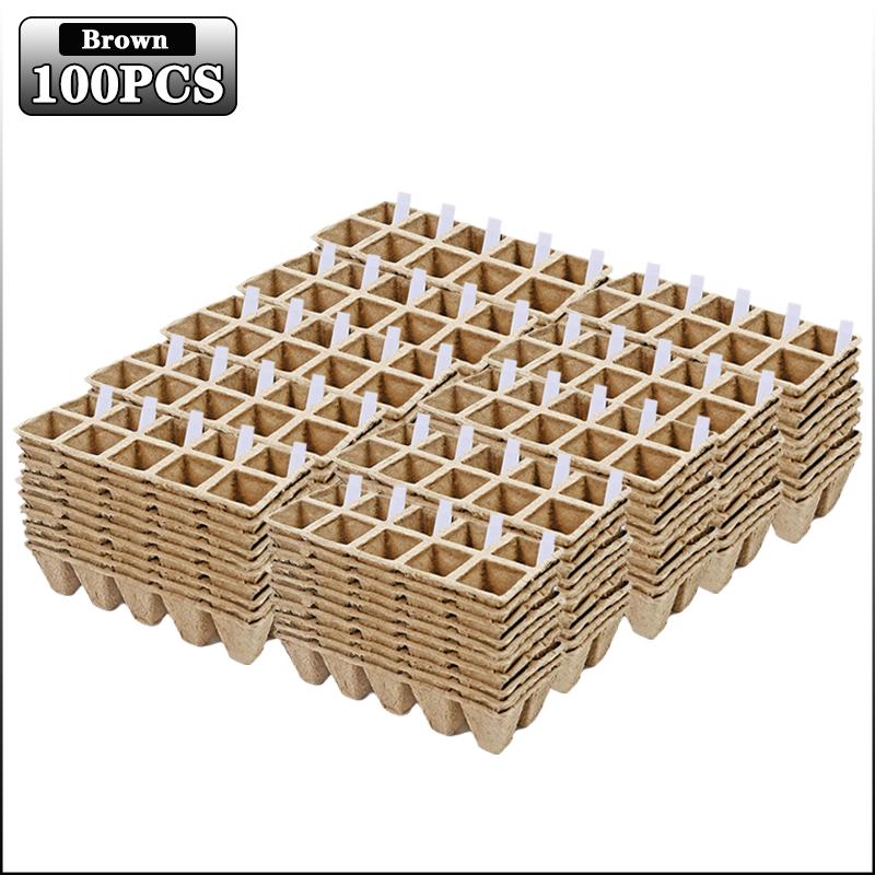 20-100PCS Biodegradable Paper Pulp Pots Eco-Friendly Seed Starter Cups Peat Pots for Gardening Seedlings Planting Transplanting