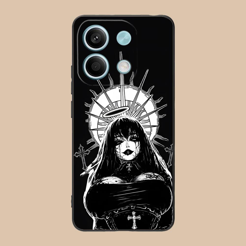 Terror Gothic Art Mobile Phone Case for POCO M7 M6 M5 M4 M3 X7 X6 X5 X4 X3 Pro GT 5G Colorful Printing Cover Cover Luxury Pretty