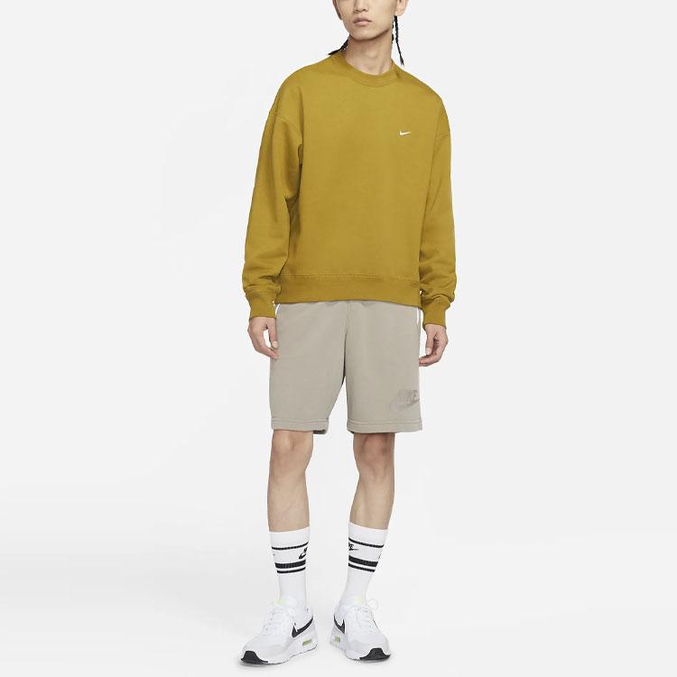 Nike Bluza dresowa męska z okrągłym dekoltem Lab Fleece Tops Desert-Moss DA0318-318