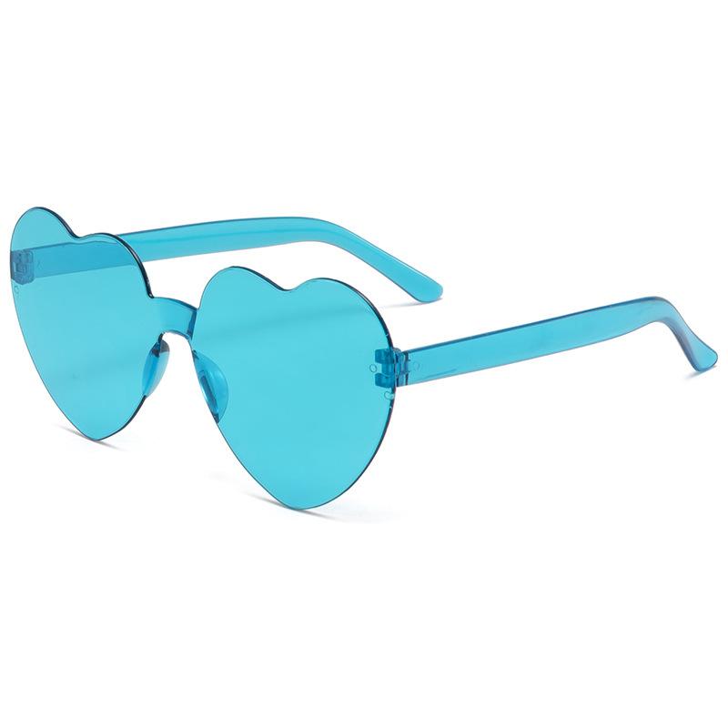 Free shipping  Candy color heart shape ocean personality Frameless Children's Sunglasses Fashion Candy Love Sunglasses