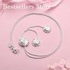 925 Sterling Silver Exquisite Rose Flower Necklace Women Fashion Party Favor Wedding Accessories