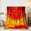 Red and Yellow Sun Sigil Design Blanket Flannel blanket for bedroom, living room, sofa, and nap sofas.