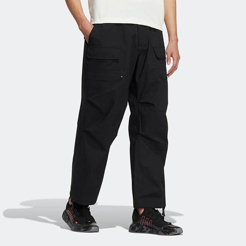 Adidas Originals Trefoil Solid Track Pants Men Bottoms Black HU1154