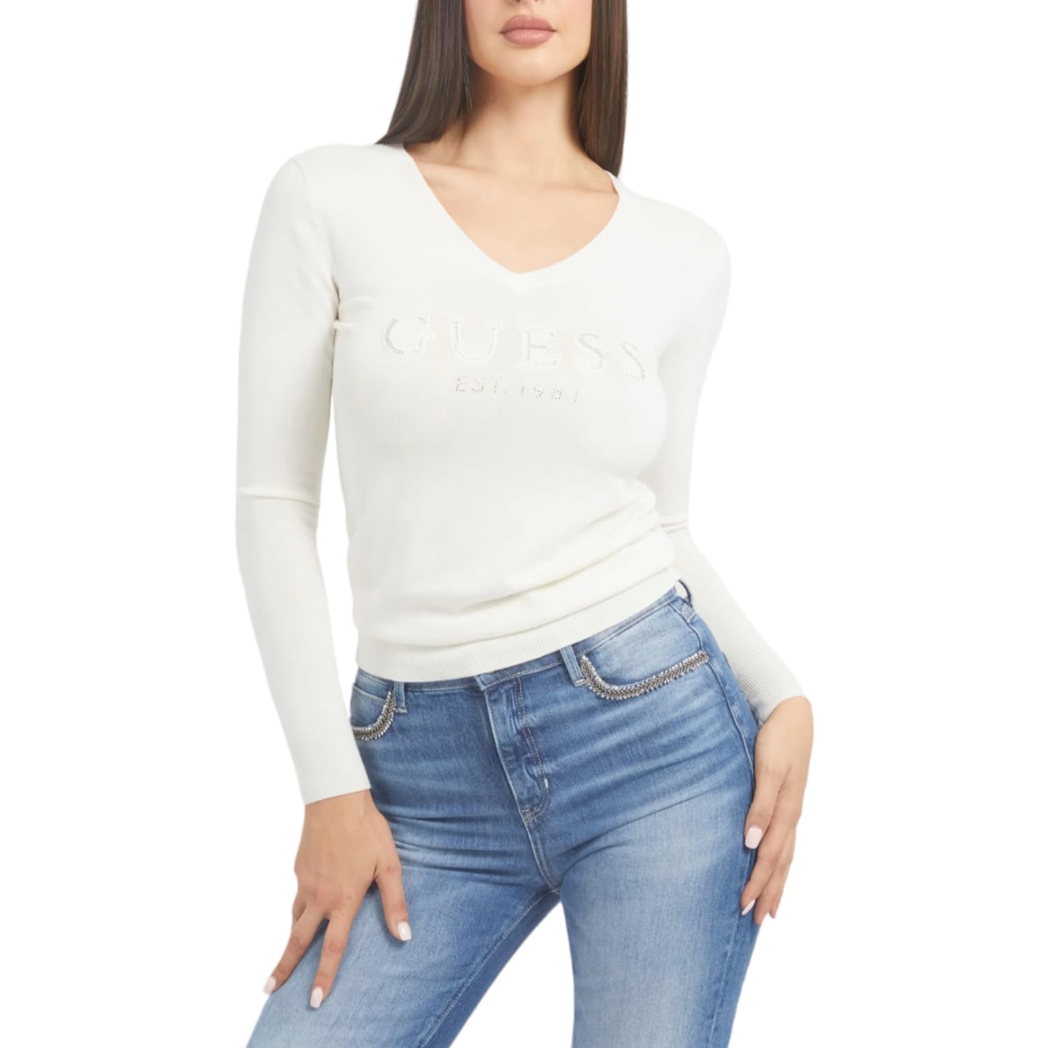 

Guess LS VN Jade Logo SWTR Sweater G012 Women s