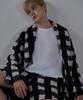 [Teto] Schachbrett Schwarz Supima Hose [Versand aus Korea] 100% Original