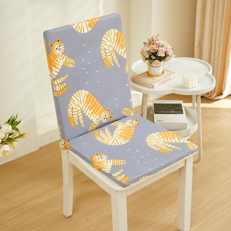 

Чехол на стул с принтом, эластичный, бытовой, цельный, подушка для стула с губкой, нескользящий и пыленепроницаемый, подушка для сиденья стула для длительного сидения, чехол на сиденье Universal 50-55cm [Single Pack]