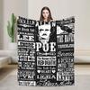 Gothic Edgar Allen Poe The Raven Nevermore Blanket Warm Soft Street Trend Plush Throw Blanket For Home Decor Flannel Bed Cover