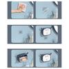 Wall Mounted Soap Holder Storage Box Cute Deer Shape Drain Dish Self Adhesive Soap Rack Bathroom Accessories 1-2 Grids