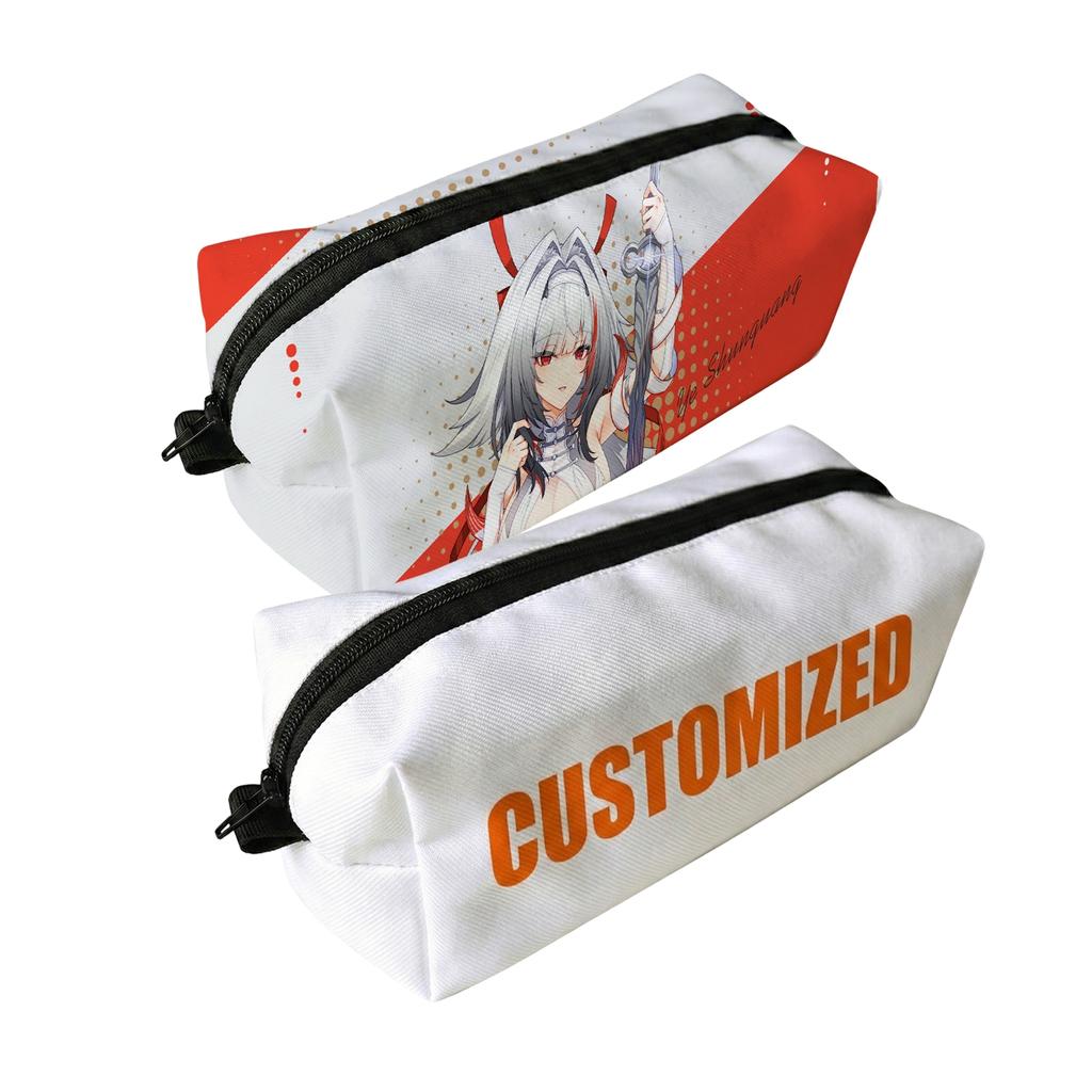 Travel Makeup Pouch Custom Shaped Nylon Zipper Large Cosmetic Bag Logo Printed for Bag Eco-friendly Promotional Gift