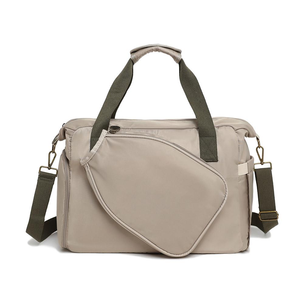 Large Capacity Pickleball Duffle Bag Detachable Crossbody Strap Front Independent Paddle Pocket Multi-Sport Sports Handbag